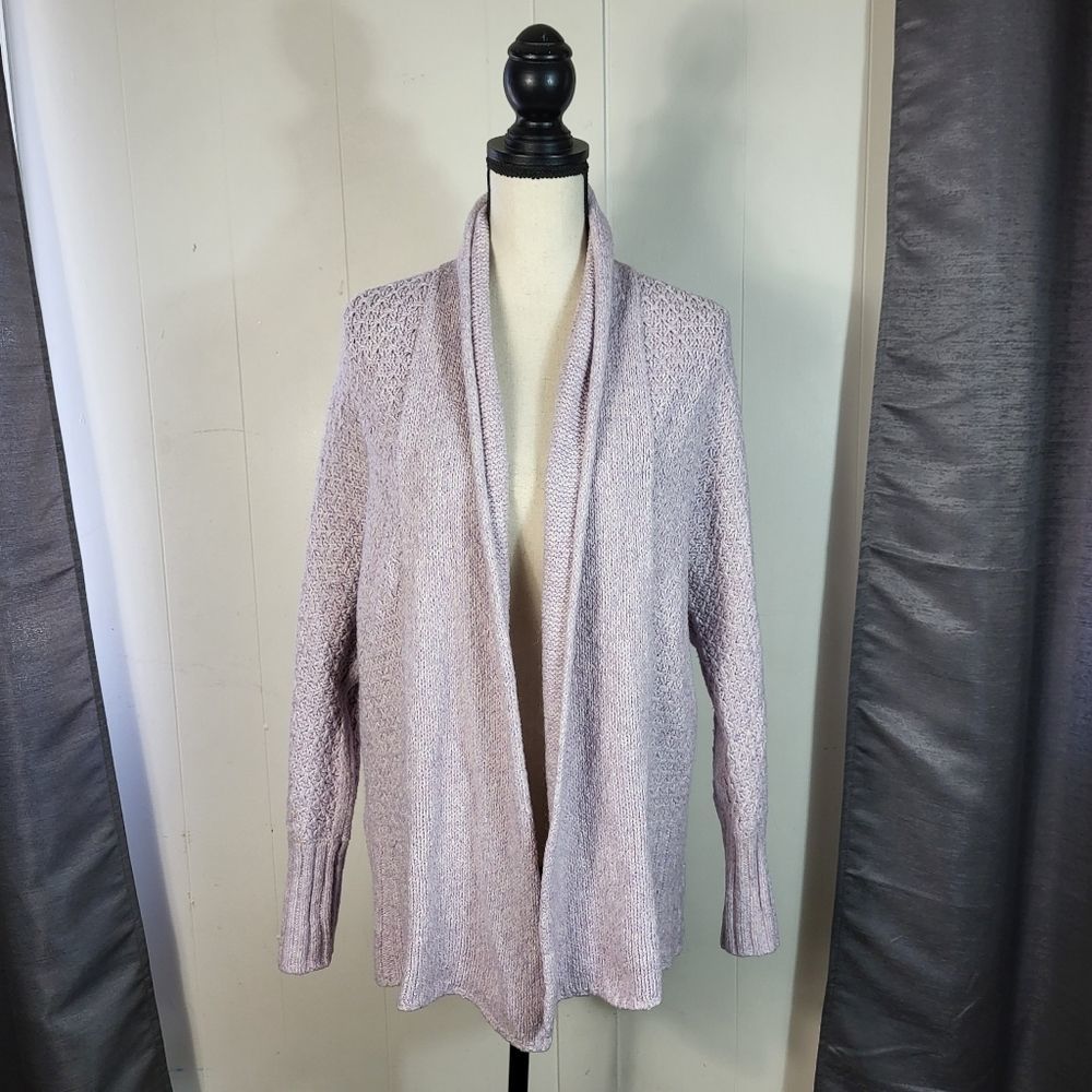 ANGEL OF THE NORTH Knit Open Front Lavender Purple Alpaca Cardigan SZ XS - Picture 2 of 5